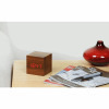 GINGKO WOODEN CUBE CLICK CLOCK WALNUT RED GK08G8