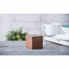 GINGKO WOODEN CUBE CLICK CLOCK WALNUT RED GK08G8