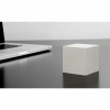 GINGKO WOODEN CUBE CLICK CLOCK NATURAL MARBLE WHITE GK08W5