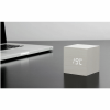 GINGKO WOODEN CUBE CLICK CLOCK NATURAL MARBLE WHITE GK08W5