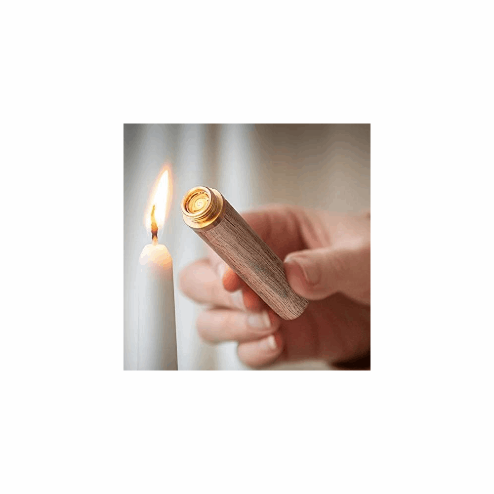 GINGKO FLAMELESS ELEMENT LIGHTER NATURAL WALNUT G015WT
