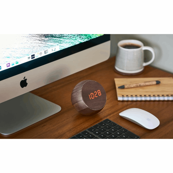 GINGKO TUMBLER CLICK CLOCK NATURAL WALNUT G011WT