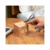GINGKO WOODEN CUBE PLUS CLOCK CHERRY G028BO