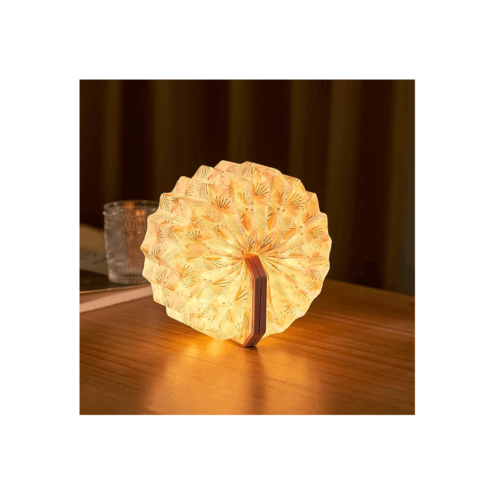 GINGKO VELVET ACCORDION LAMP PINK FLORAL G006FL