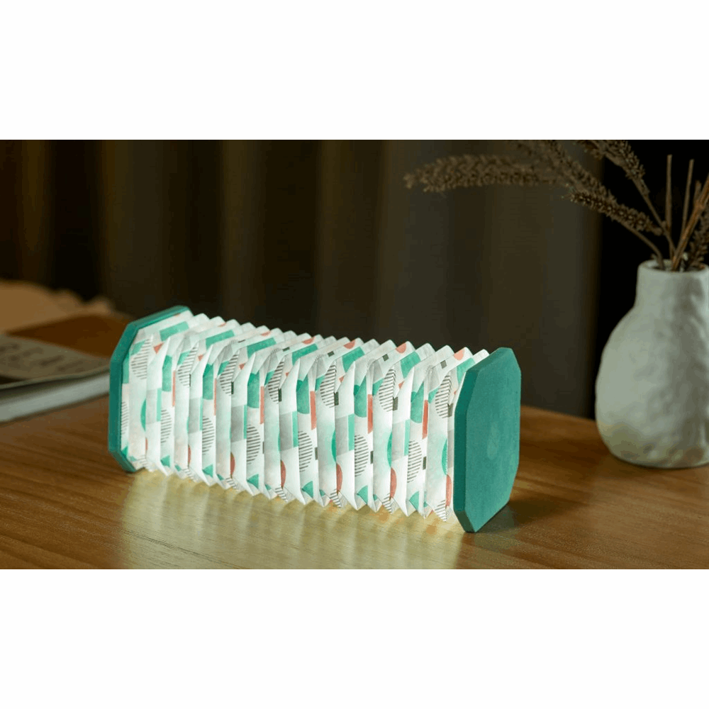 GINGKO VELVET ACCORDION LAMP BLUE G006GM