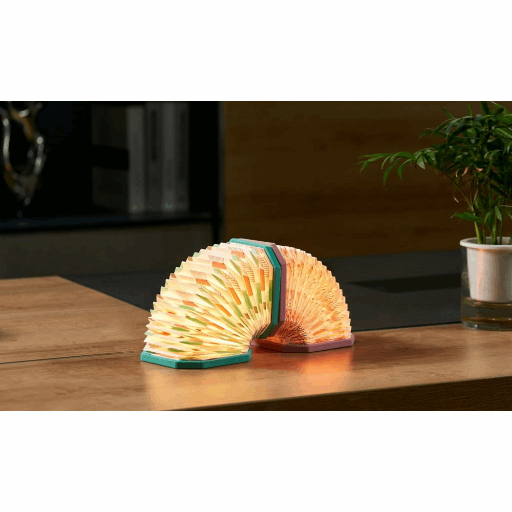 GINGKO VELVET ACCORDION LAMP BLUE G006GM