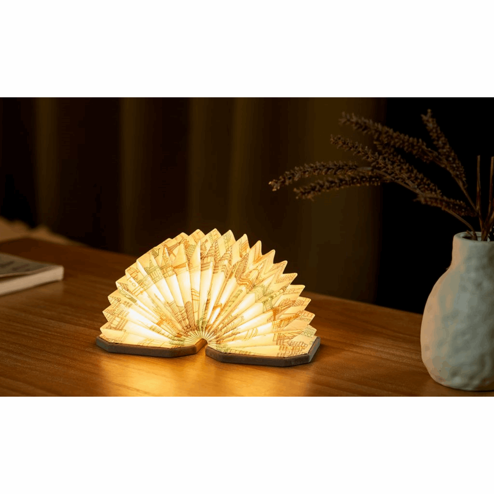 GINGKO VELVET ACCORDION LAMP GREY G006LM