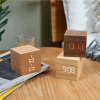 GINGKO CUBE PLUS CLOCK WALNUT G028WT