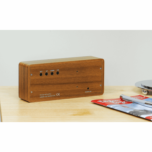 GINGKO SLAB CLICK CLOCK TEAL/RED LED GK06R4