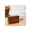 GINGKO BRICK CLICK CLOCK WALNUT/RED LED GK15R8