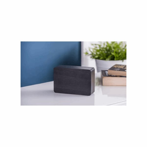 GINGKO BRICK CLICK CLOCK BLACK/WHITE LED GK15W10