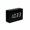 GINGKO BRICK CLICK CLOCK BLACK/WHITE LED GK15W10
