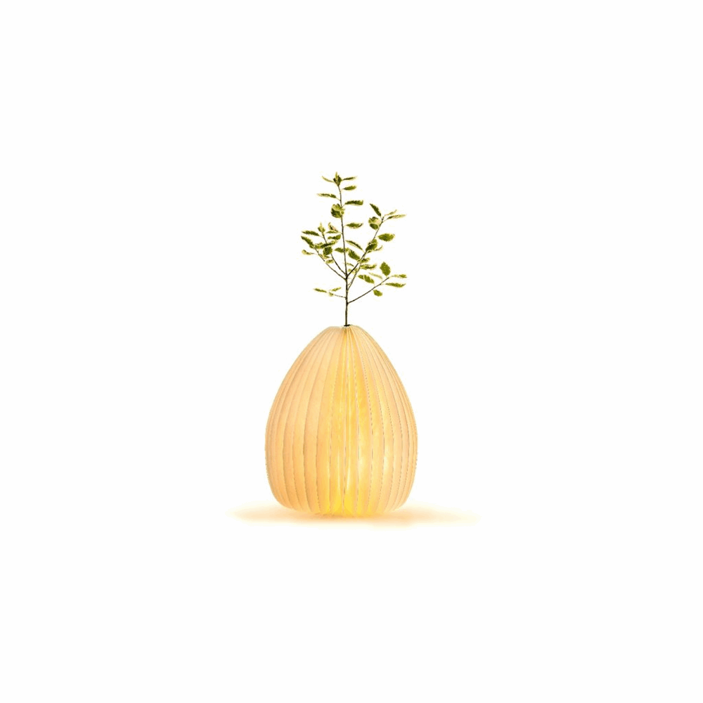 GINGKO SMART VASE LIGHT NATURAL BAMBOO WOOD G018BO