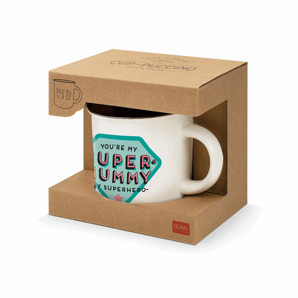 LEGAMI CUP0035 TAKE A BREAK CUP-PUCCINO MUG SUPER MUMMY