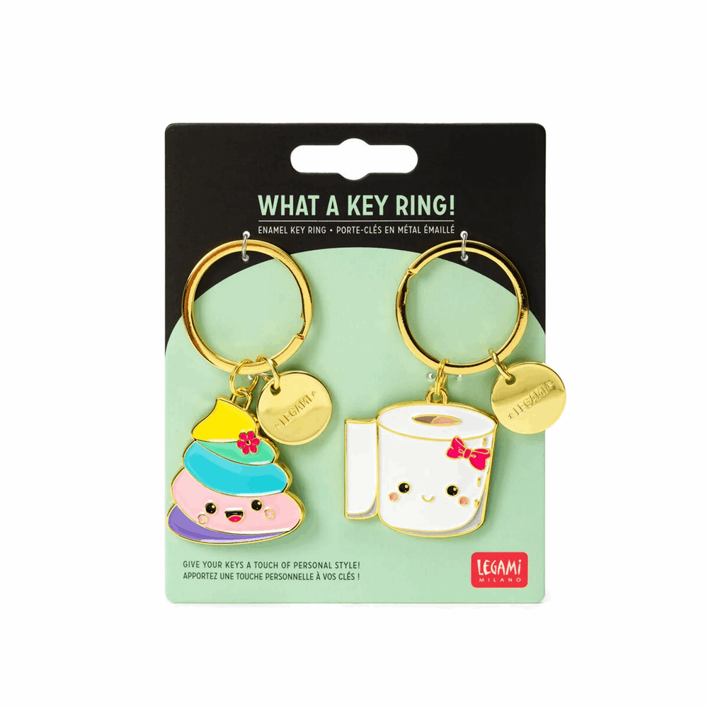 LEGAMI EKR0007 WHAT A KEY RING SET OF 2 - POO