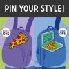 LEGAMI MTP0010 ENAMEL METAL PIN - PIN YOUR STYLE! - PIZZA