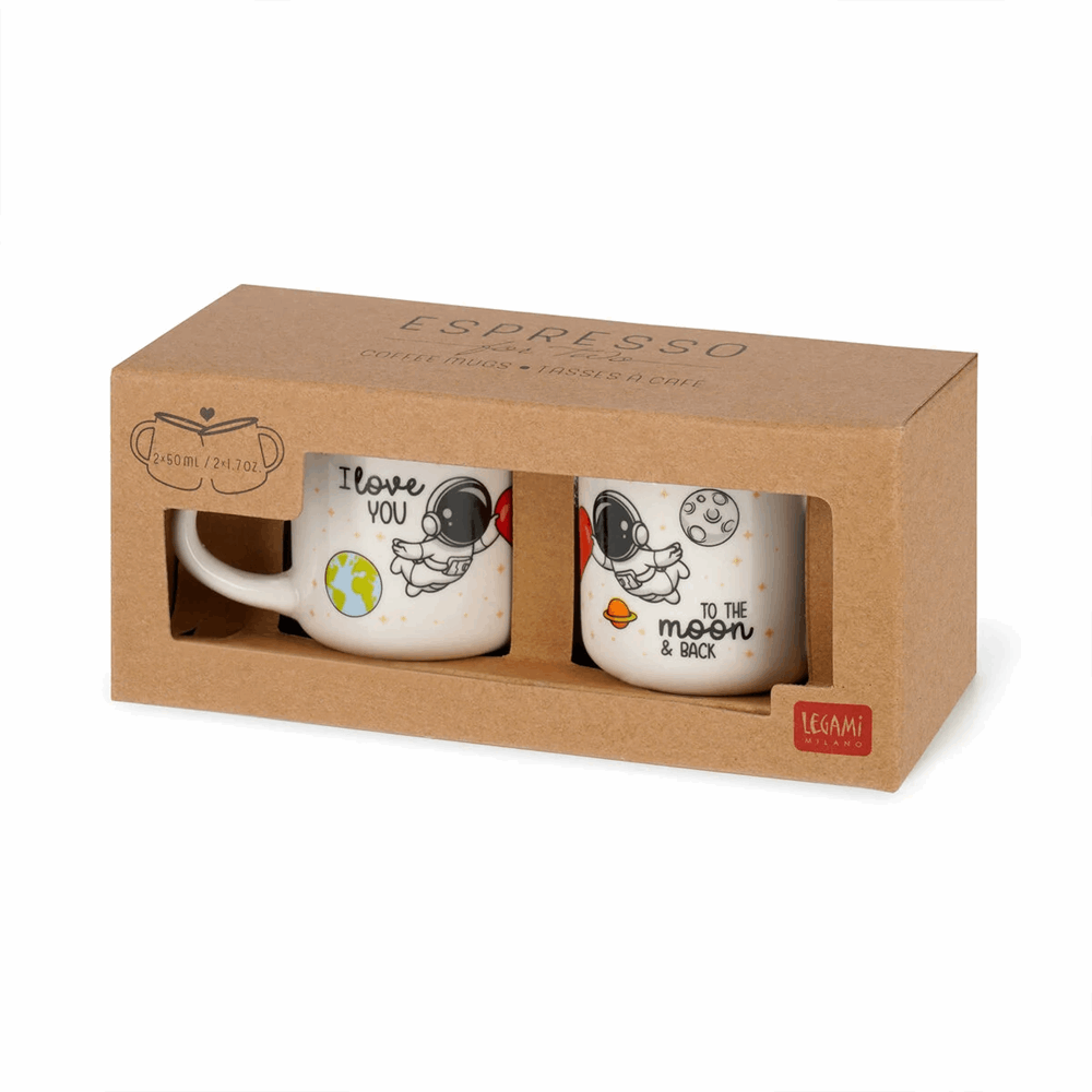 LEGAMI MM0020 2 COFFEE MUGS - ESPRESSO FOR TWO - SPACE