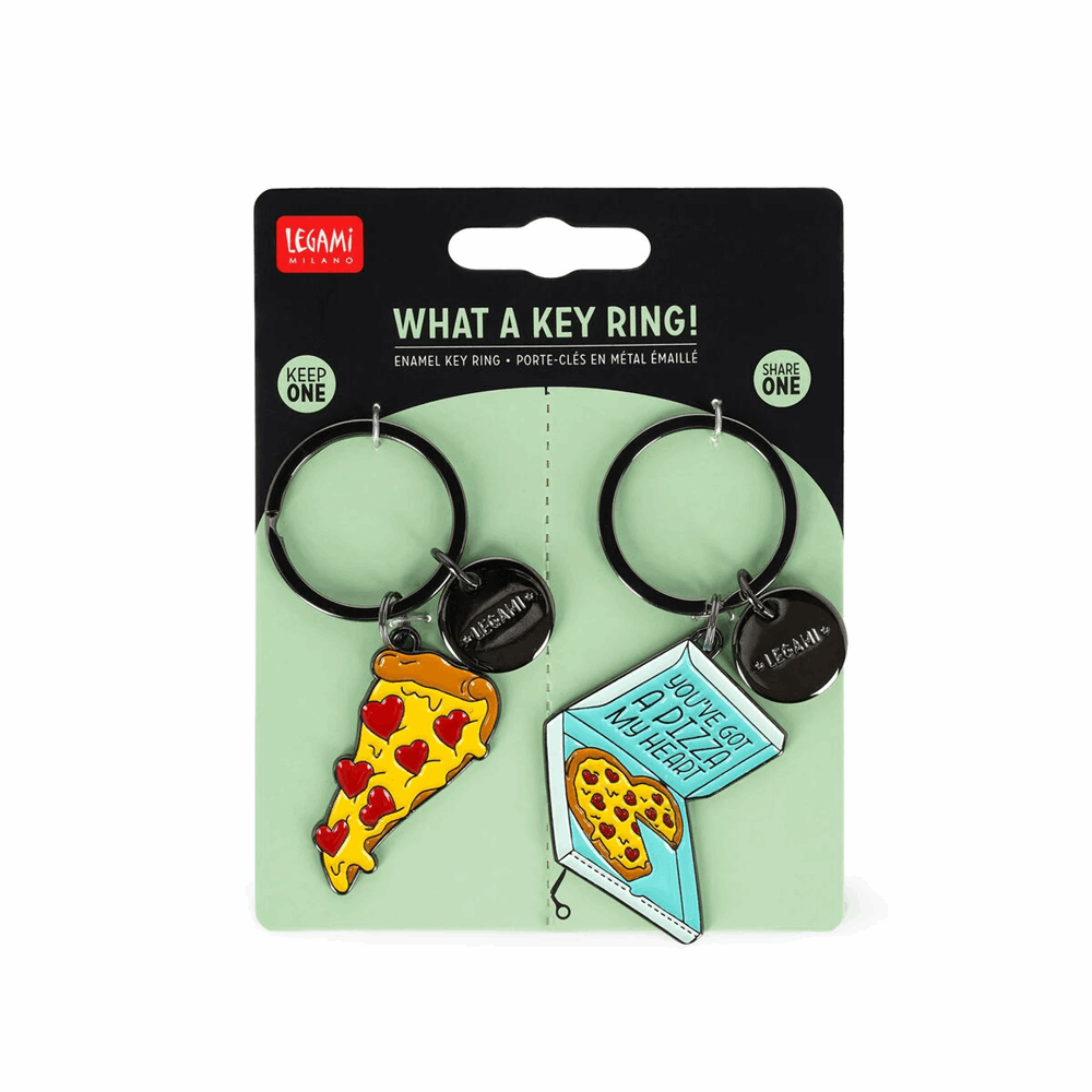 LEGAMI EKR0011 ENAMEL KEY RING - WHAT A KEY RING! - PIZZA