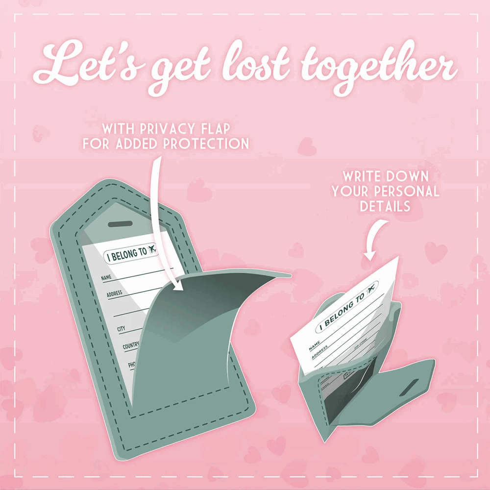LEGAMI NLUG0006 LUGGAGE TAG - LETS GET LOST TOGETHER - TRAVEL