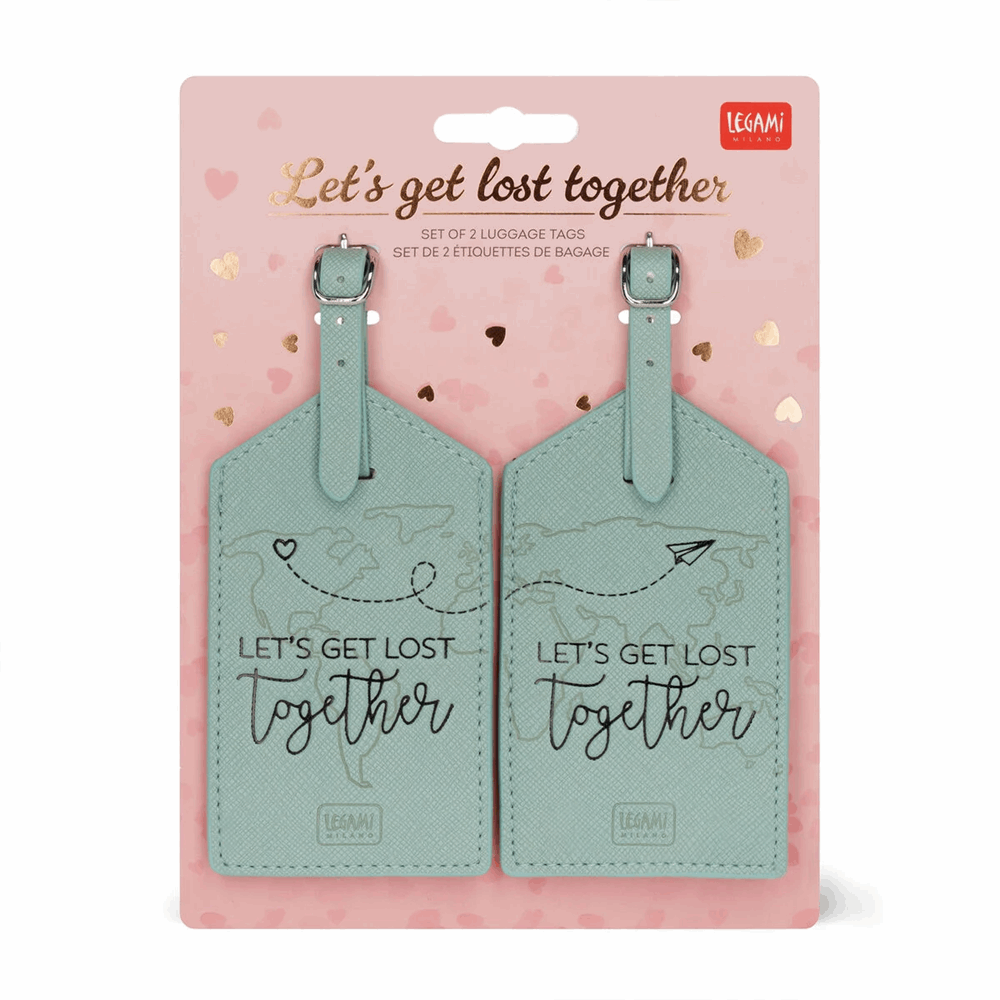 LEGAMI NLUG0006 LUGGAGE TAG - LETS GET LOST TOGETHER - TRAVEL