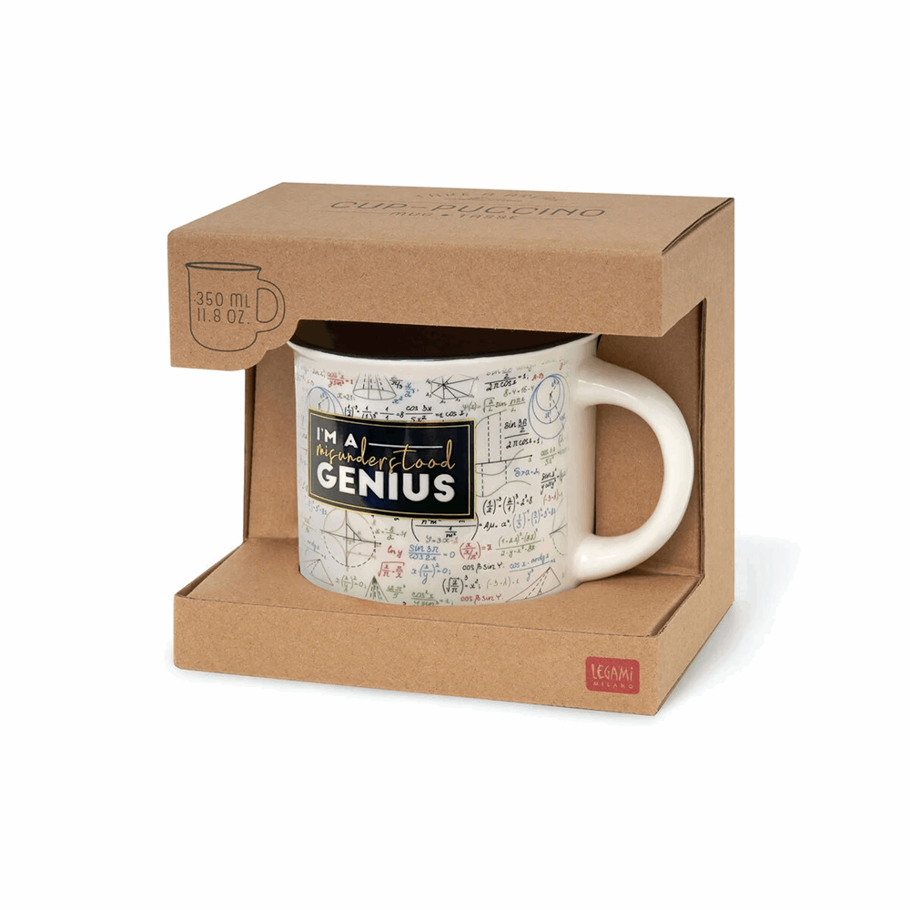 LEGAMI CUP0064 NEW BONE CHINA PORCELAIN MUG - CUP-PUCCINO - GENIUS