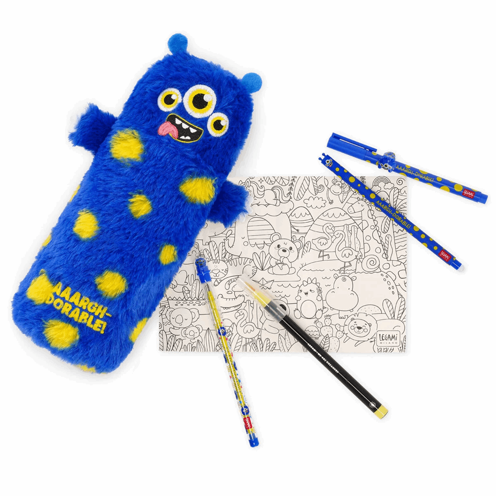 LEGAMI PPC0007 PLUSH PENCIL CASE - SUPER SOFT! - MONSTER