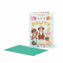 LEGAMI BG0816 LARGE GREETING CARD - LETS PAWTY DOGS
