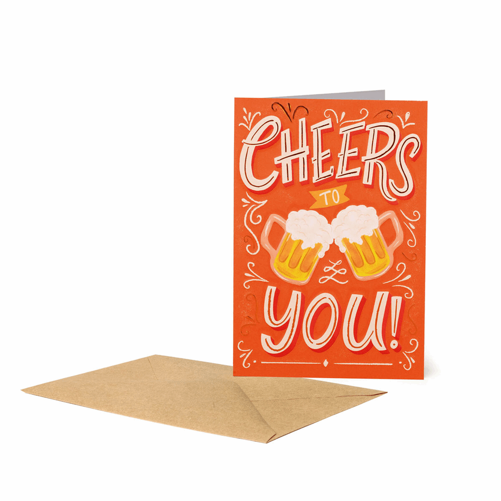 LEGAMI BG0838 LARGE GREETING CARD - CHEERS TO YOU BEER