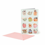 LEGAMI BG0841 LARGE GREETING CARD - CATS TEA CUP