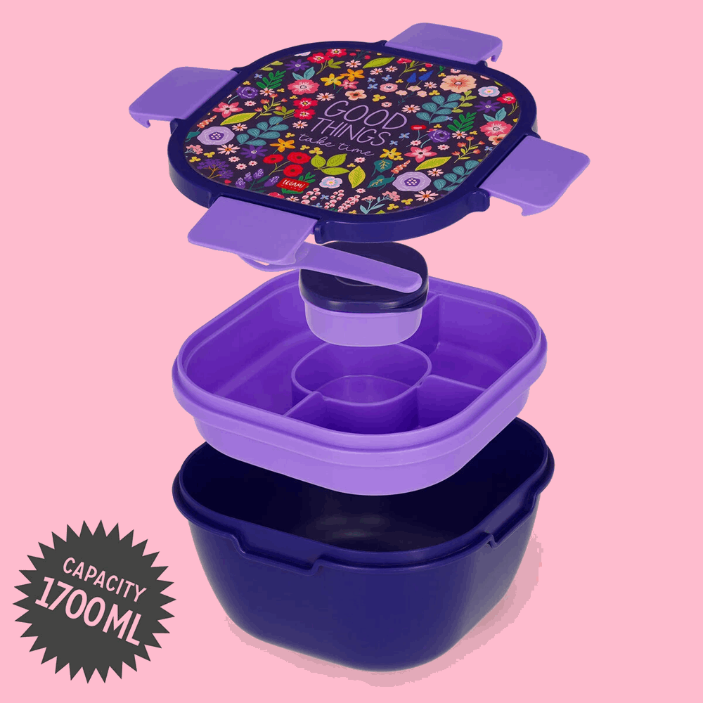 LEGAMI LBS0004 LUNCH BOX 1700 ml - FLOWERS