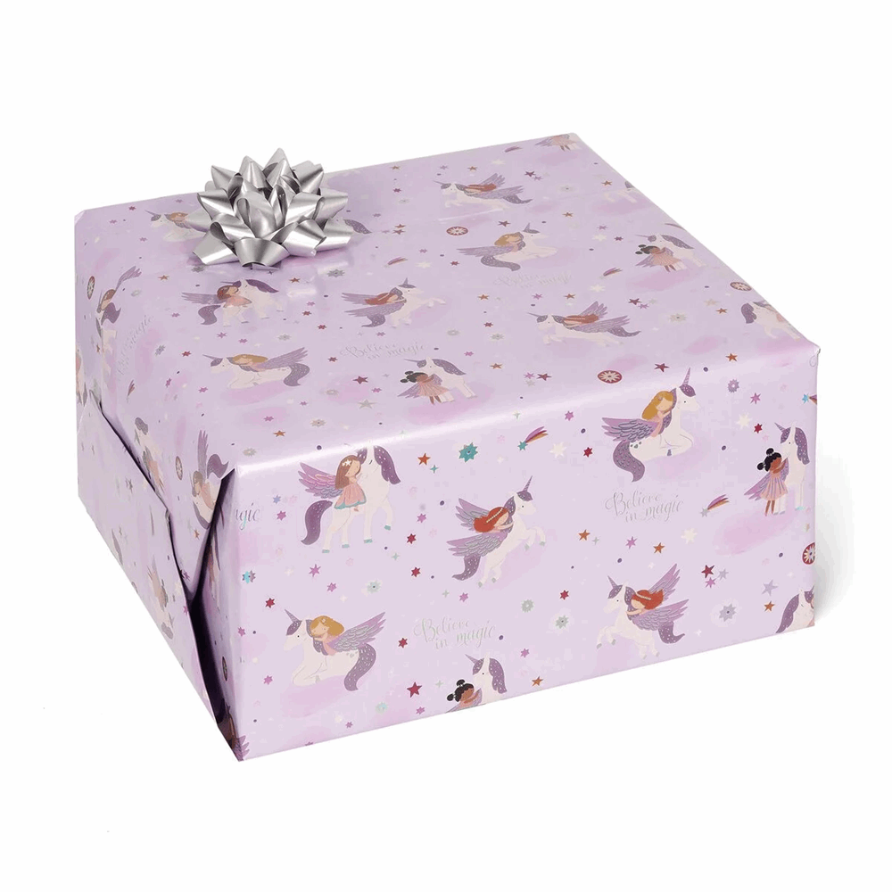 LEGAMI WRAP0039 WRAPPING PAPER - UNICORN PURPLE