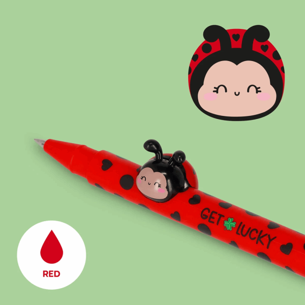 LEGAMI CPP0027 LOVELY FRIENDS - GEL PEN WITH ANIMAL DECORATION - SECRET SPRING SUMMER 2026 1 LADYBUG