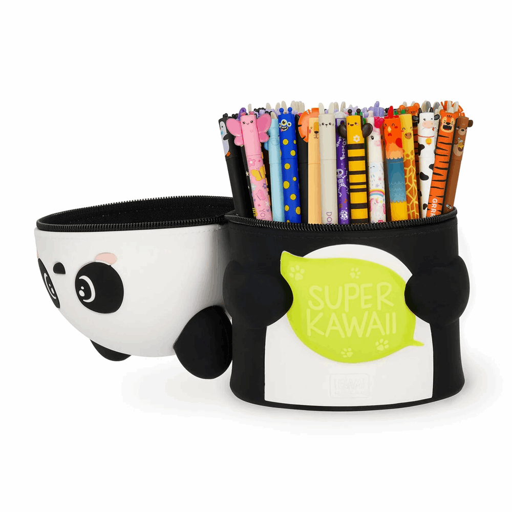 LEGAMI SKA0001 SUPER KAWAII - 2-IN-1 SILICONE PENCIL CASE - PANDA
