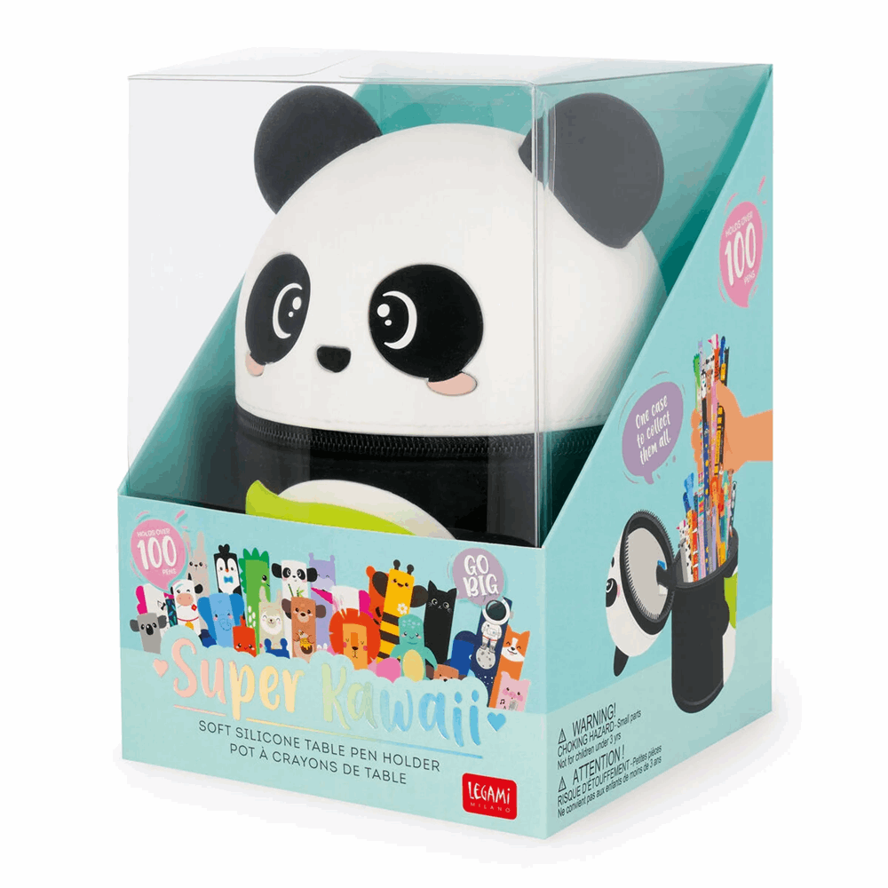 LEGAMI SKA0001 SUPER KAWAII - 2-IN-1 SILICONE PENCIL CASE - PANDA