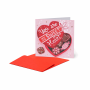LEGAMI BQEL010 SMALL GREETING CARD - CHOCOLATE BOX - CHOCOLATE