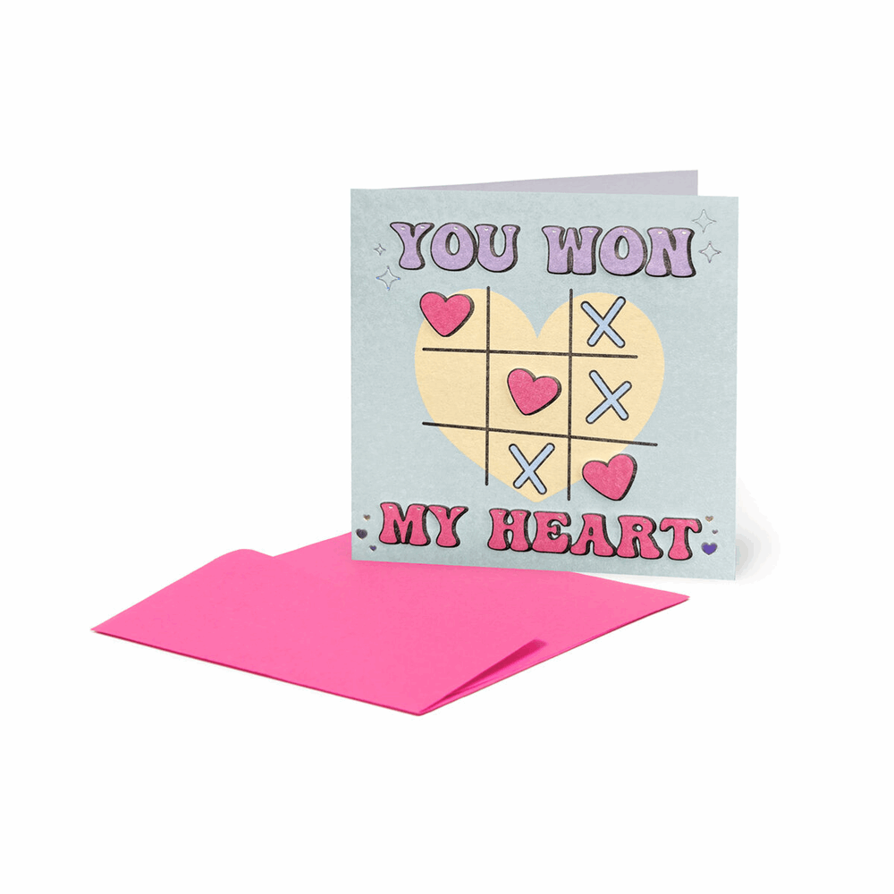 LEGAMI BQEL012 SMALL GREETING CARD - TIC-TAC-TOE - TIC-TAC-TOE
