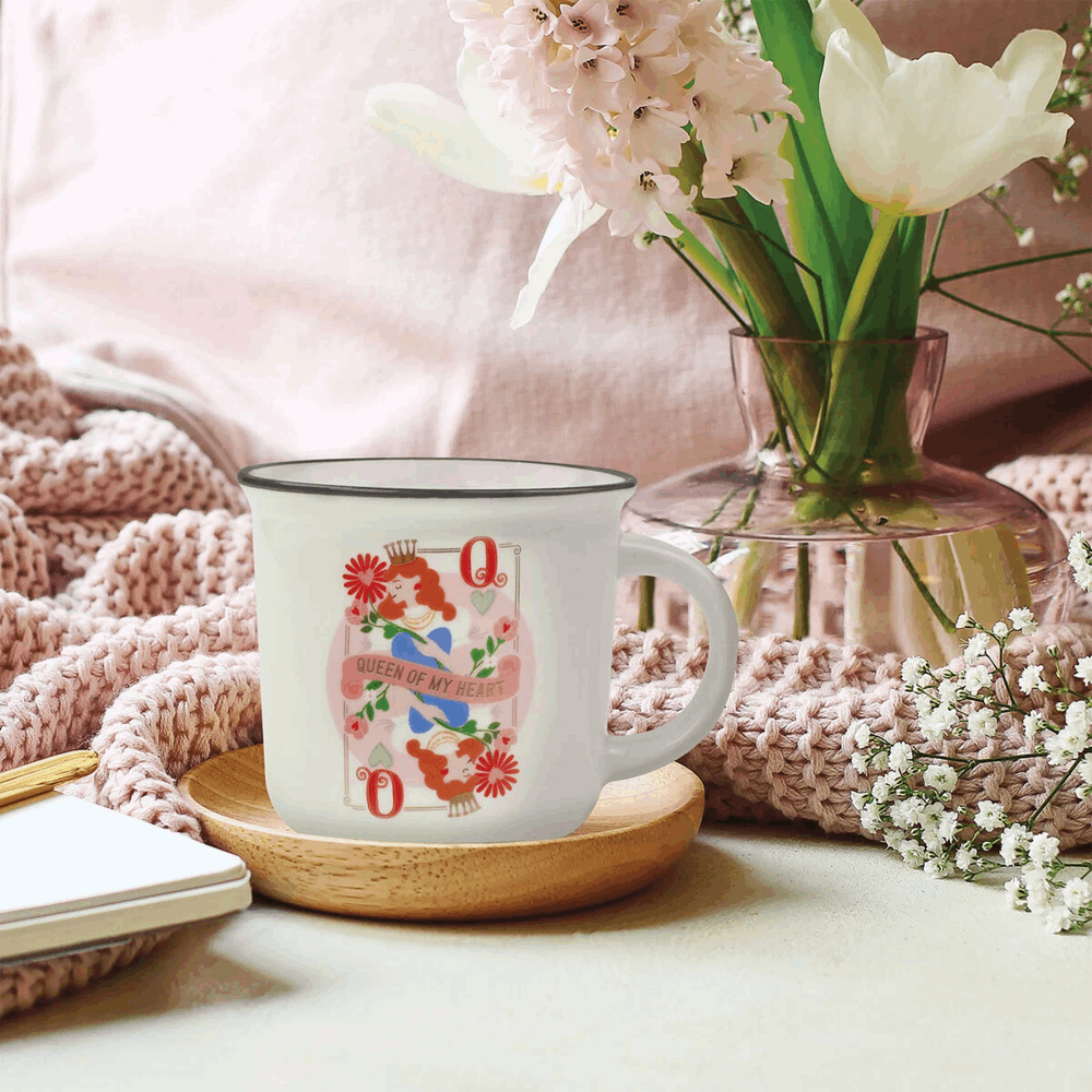 LEGAMI CUP0069 NEW BONE CHINA PORCELAIN MUG - CUP-PUCCINO - QUEEN