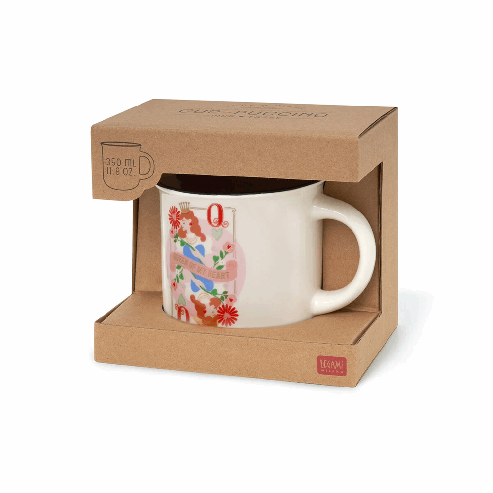LEGAMI CUP0069 NEW BONE CHINA PORCELAIN MUG - CUP-PUCCINO - QUEEN
