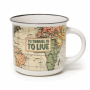 LEGAMI CUP0046 TAKE A BREAK CUP-PUCCINO MUG MAP