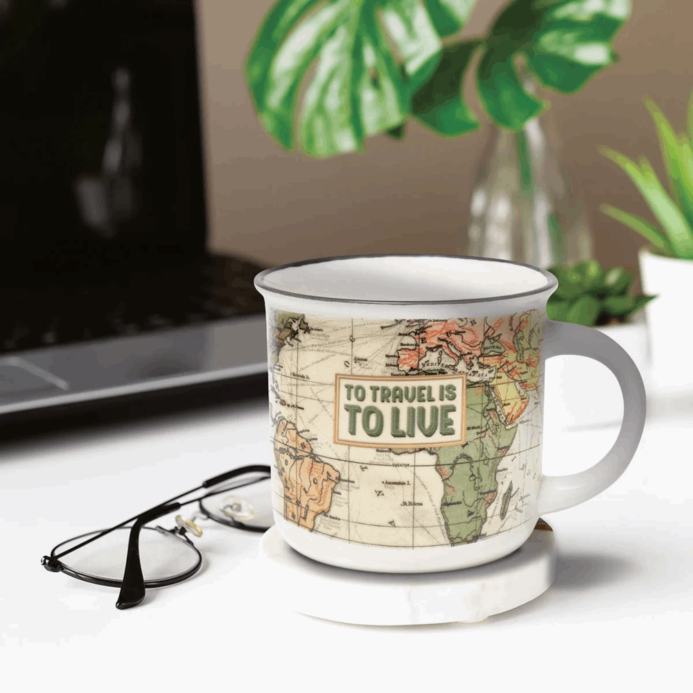 LEGAMI CUP0046 TAKE A BREAK CUP-PUCCINO MUG MAP