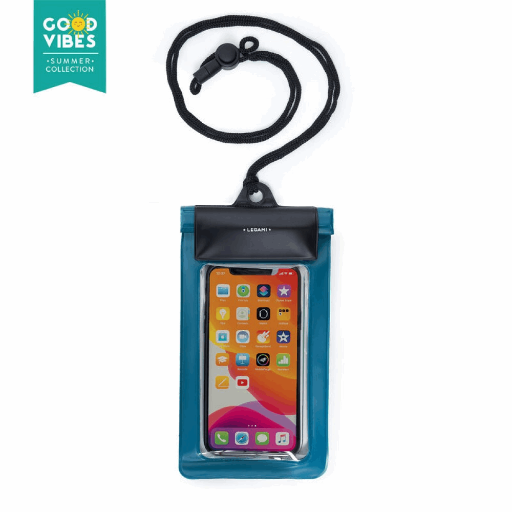 LEGAMI WPP0002 WATERPROOF SMARTPHONE POUCH - PETROL BLUE
