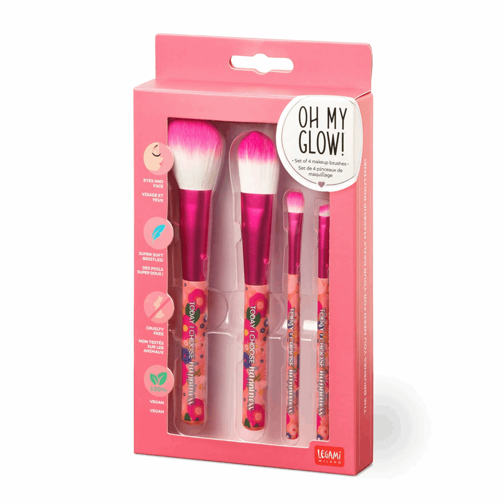 LEGAMI MUBS0002 OH MY GLOW! - SET OF 4 MAKEUP BRUSH
