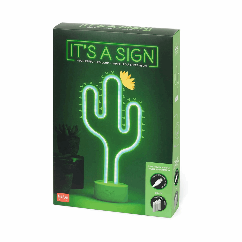 LEGAMI LL0001 ΙΤS A SING - NEON EFFECT LED LAMP - CACTUS