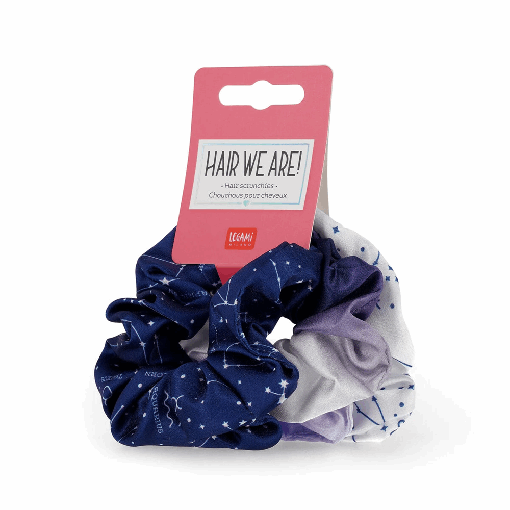 LEGAMI SCRU0001 SET OF 3 HAIR SCRUNCHIES - HAIR WE ARE! - STARS