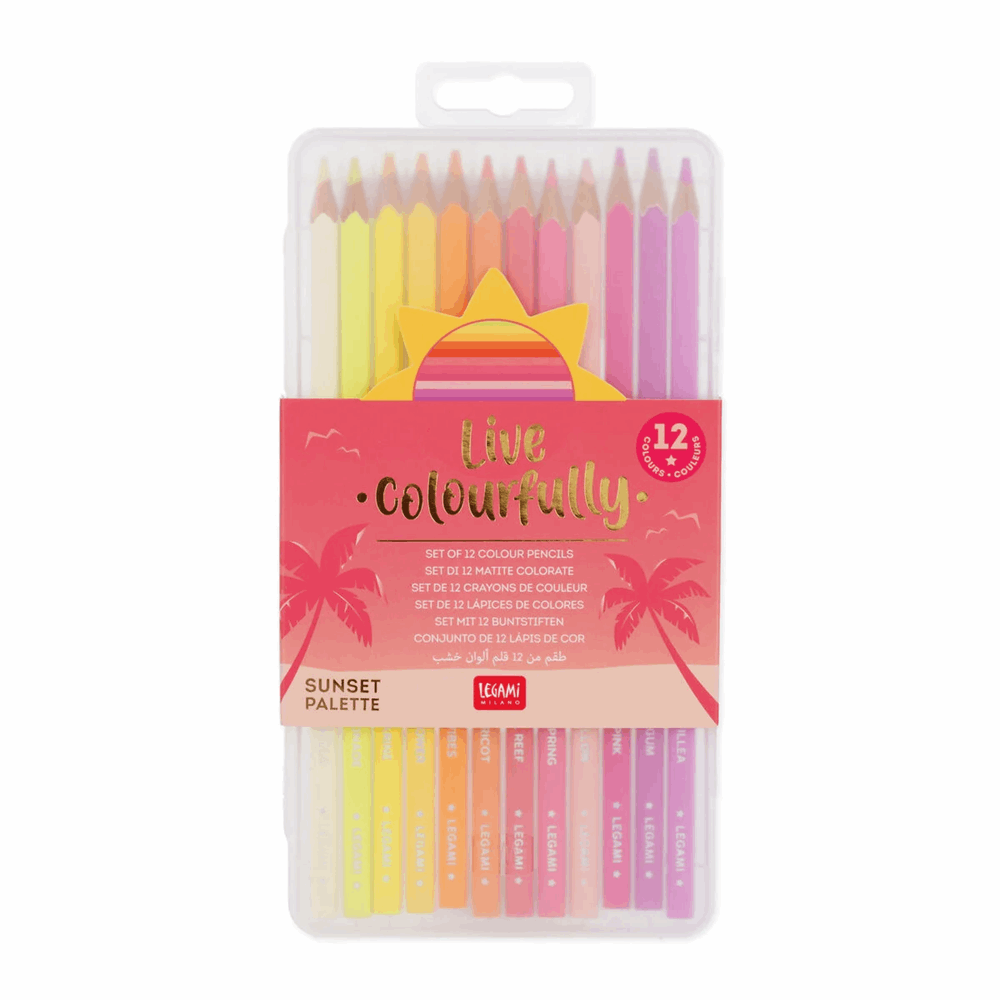 LEGAMI ΣΧΟΛΙΚΕΣ ΞΥΛΟΜΠΟΓΙΕΣ LIVE COLOURFULLY SUNSET PALETTE ΣΕΤ 12τμχ MAGENTA ΣΕ ΠΛΑΣΤΙΚΗ ΘΗΚΗ EV0001