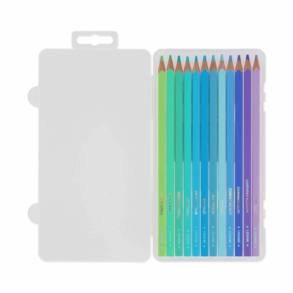 LEGAMI ΣΧΟΛΙΚΕΣ ΞΥΛΟΜΠΟΓΙΕΣ LIVE COLOURFULLY OCEAN PALETTE ΣΕΤ 12τμχ CYAN ΣΕ ΠΛΑΣΤΙΚΗ ΘΗΚΗ EV0002