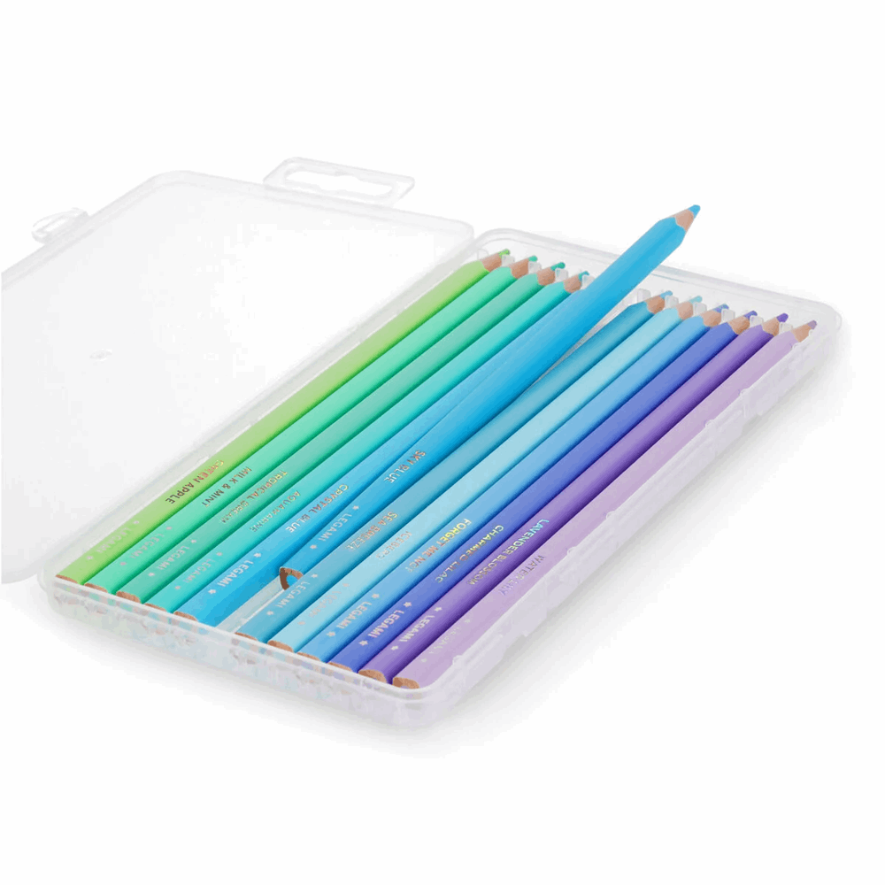 LEGAMI ΣΧΟΛΙΚΕΣ ΞΥΛΟΜΠΟΓΙΕΣ LIVE COLOURFULLY OCEAN PALETTE ΣΕΤ 12τμχ CYAN ΣΕ ΠΛΑΣΤΙΚΗ ΘΗΚΗ EV0002