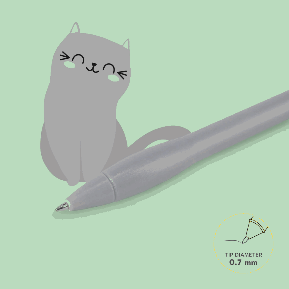 LEGAMI KP0001 WRITING IS MAGIC_LIGHT-UP BALLPOINT PEN - KITTY