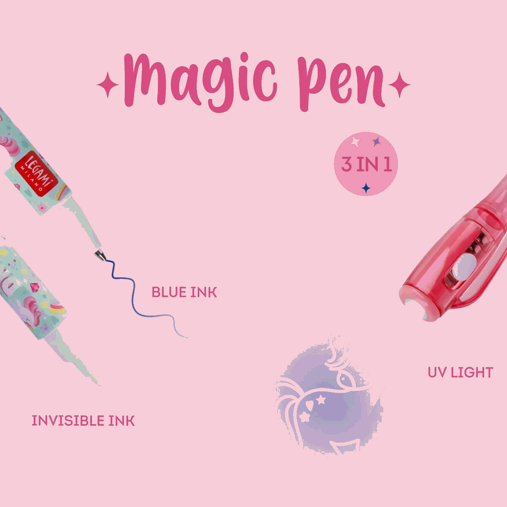 LEGAMI MIN0001 INVISIBLE INK PEN - MAGIC PEN - UNICORN