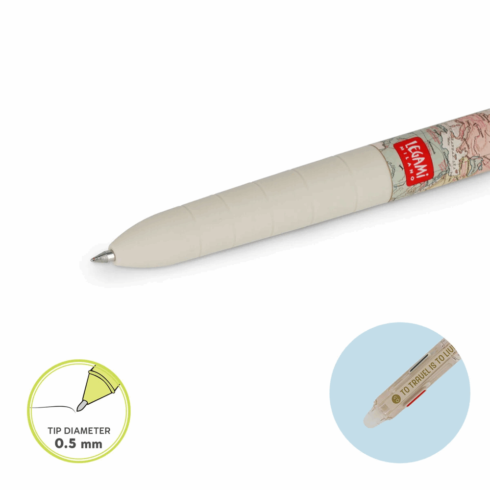 LEGAMI TEPKIT1 MAKE MISTAKES - 3-COLOUR ERASABLE GEL PEN - TRAVEL